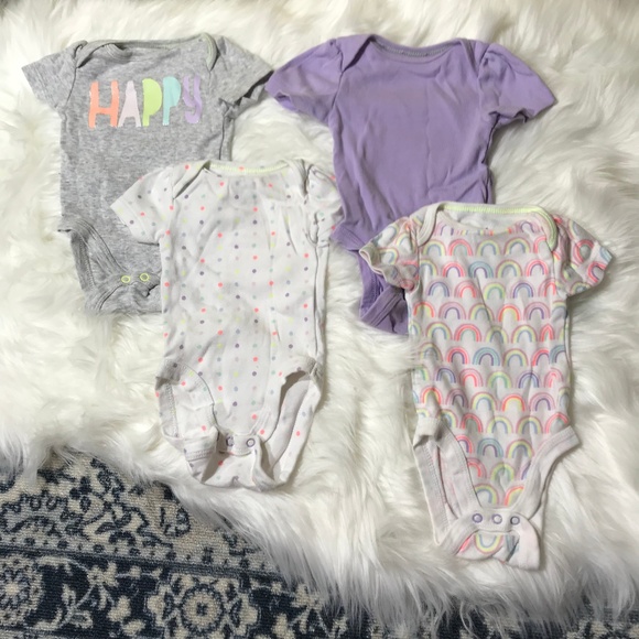 cloud island Other - 4 Newborn baby girl pastel Cloud island onesies